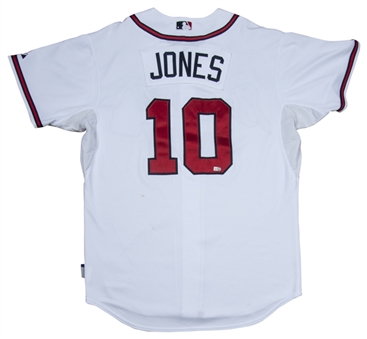 2009 Chipper Jones Game Used Atlanta Braves Home Jersey (MLB Authenicated)